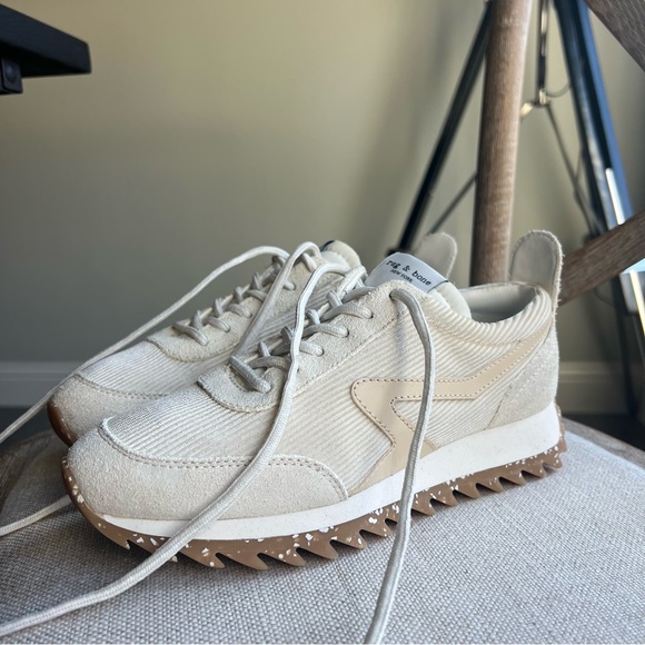 rag & bone Shoes - Rag & Bone Off-White Retro Runner Sneakers